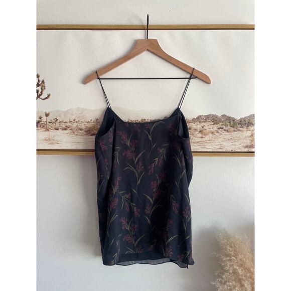 Theory Odete B Rosedale Silk Floral Swing Tank Top Small - Picture 7 of 9